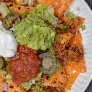 These crispy, cheesy Easy Keto Nachos are ready in about 10 minutes! This is the perfect easy meal or appetizer for about 3 net carbs!